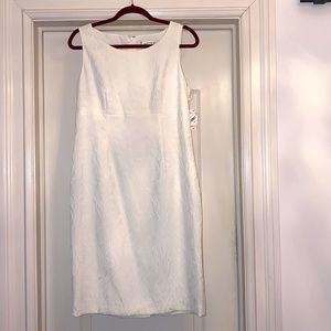 White Kasper dress, size 10, sleeveless